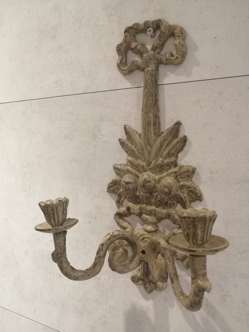 Pair of cast iron candlesticks
