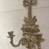 Pair of cast iron candlesticks