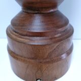 Vintage solid oak lamp base stamped H.44 cm