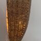 Pair of vintage wall lights, woven rattan, France 1980
