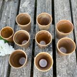 Set of 9 sandstone glasses from the Digoin manufacture