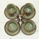 Lot 4 mugs & sous-tasses grès émaillé vintage années 70