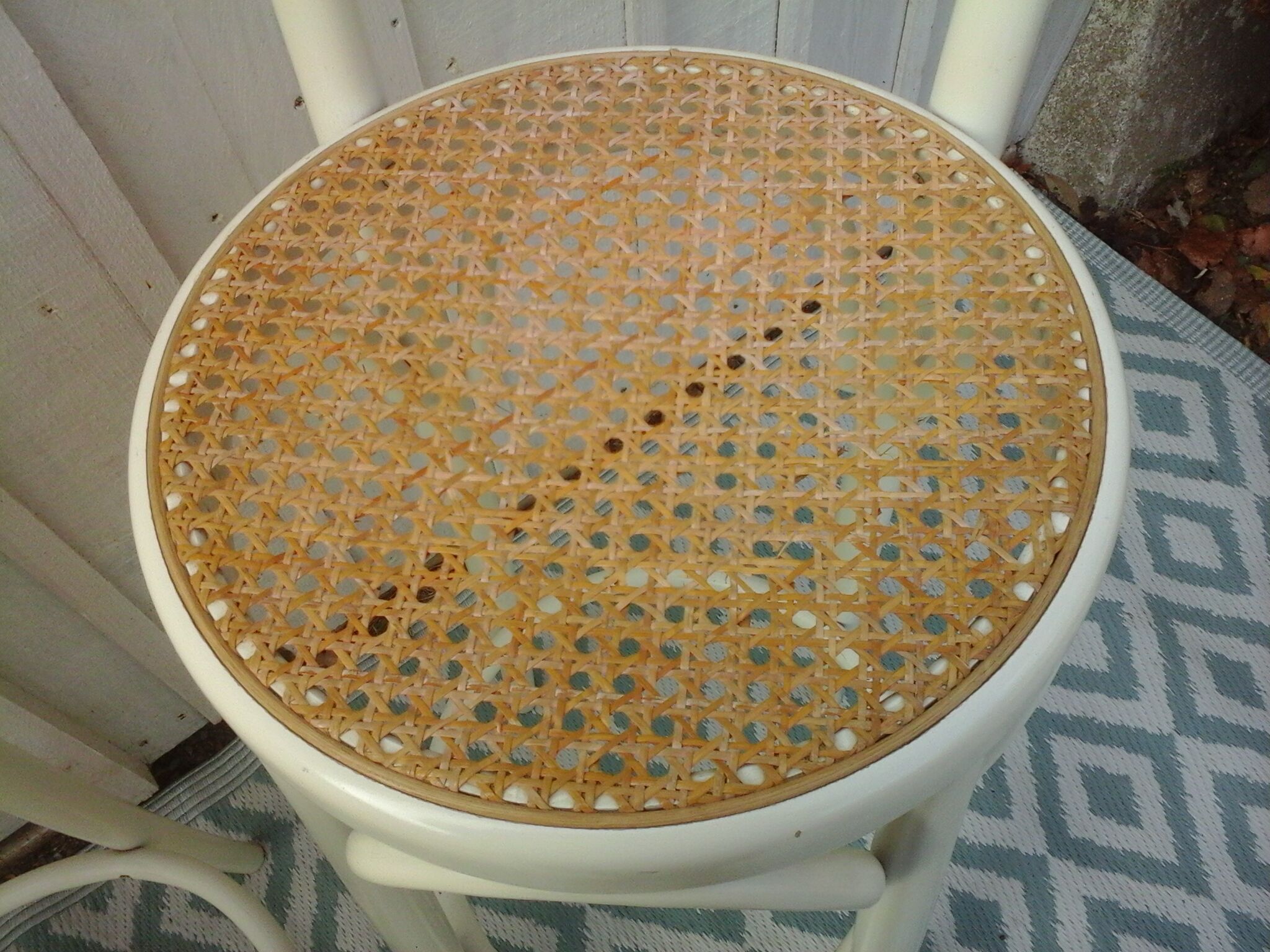 3 high bar cane chairs