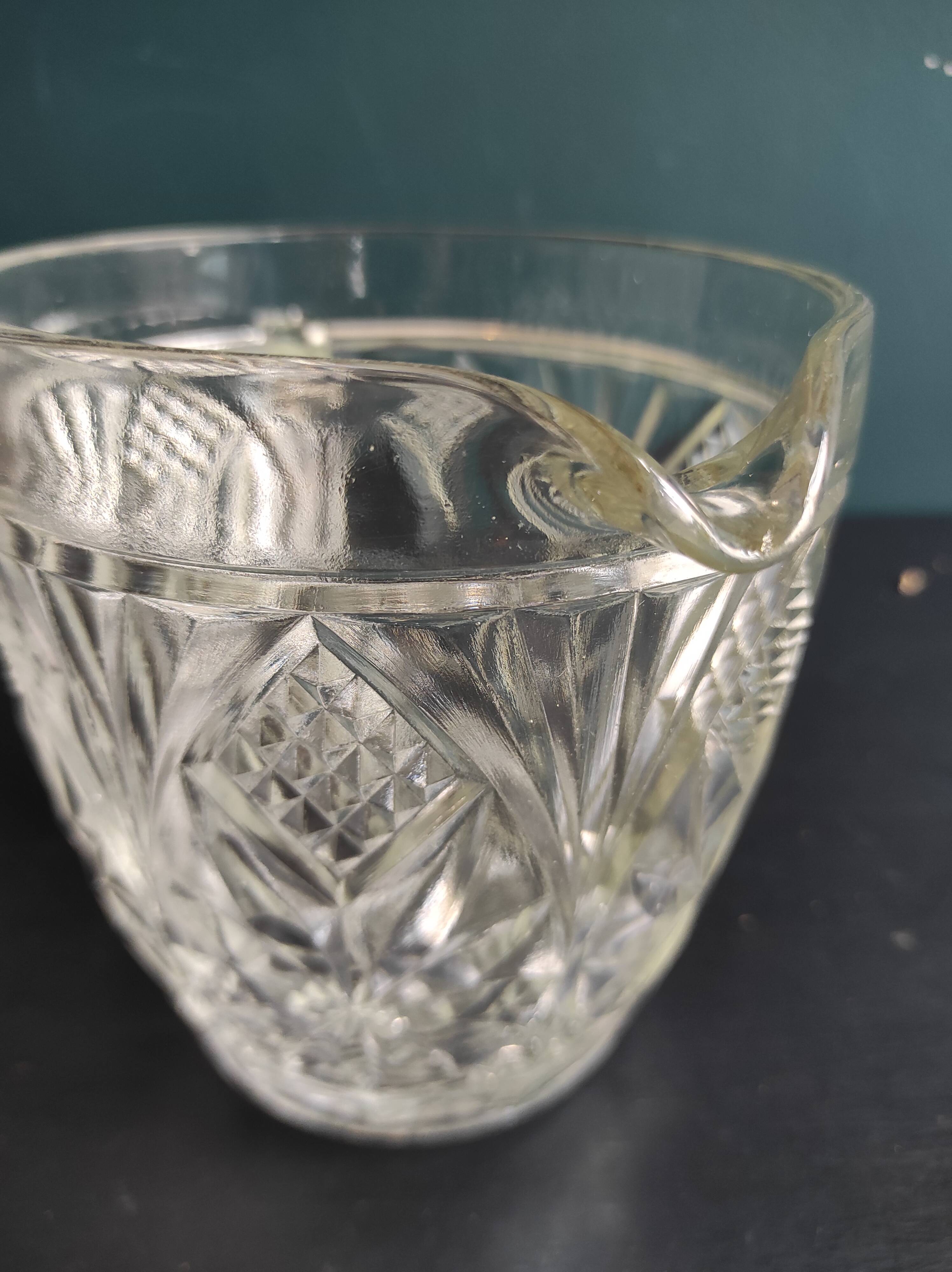 Vintage Belgian glass water jug, VSL