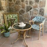 70s style wooden armchair