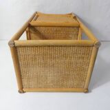 Vintage rattan bedside table