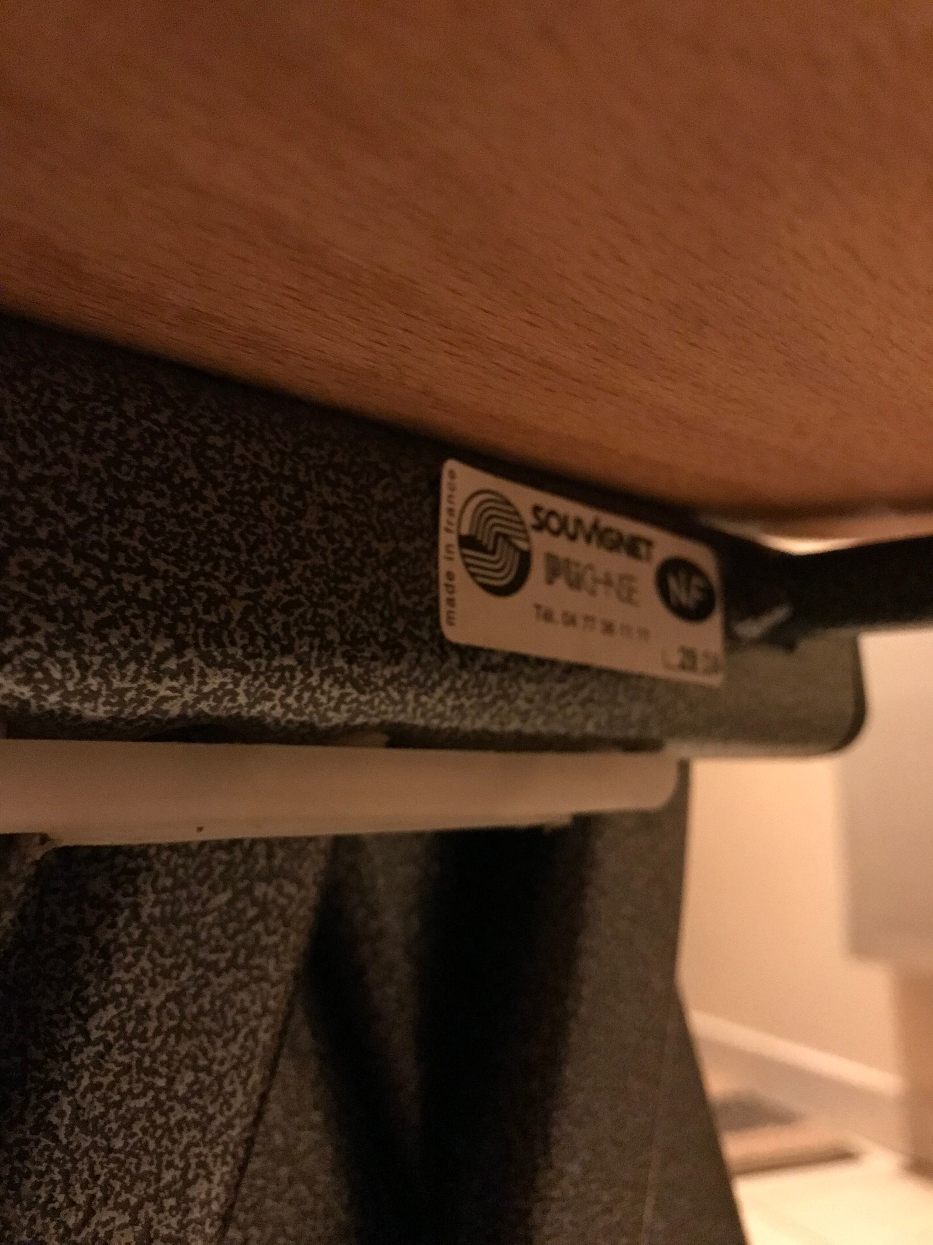 Set of 2 vintage Souvignet chairs made in France