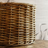 Large circular rattan basket