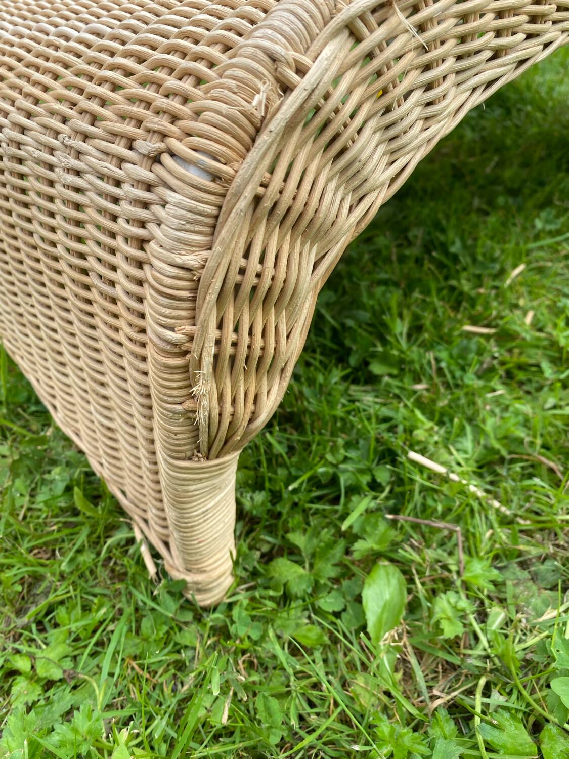 Ikea Savo rattan chaise longue