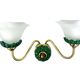 Preciosa double wall lamp | czechoslovakia 1980s | malachite glass | brass