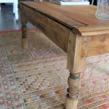 Table basse ancienne en chêne avec 2 tiroirs