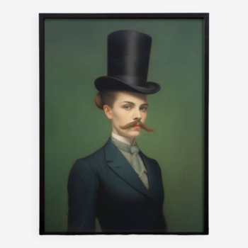 Old portrait - “Les moustachu-es” series