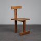 Rare pair of modernist T-back chairs, Netherlands, 1960s