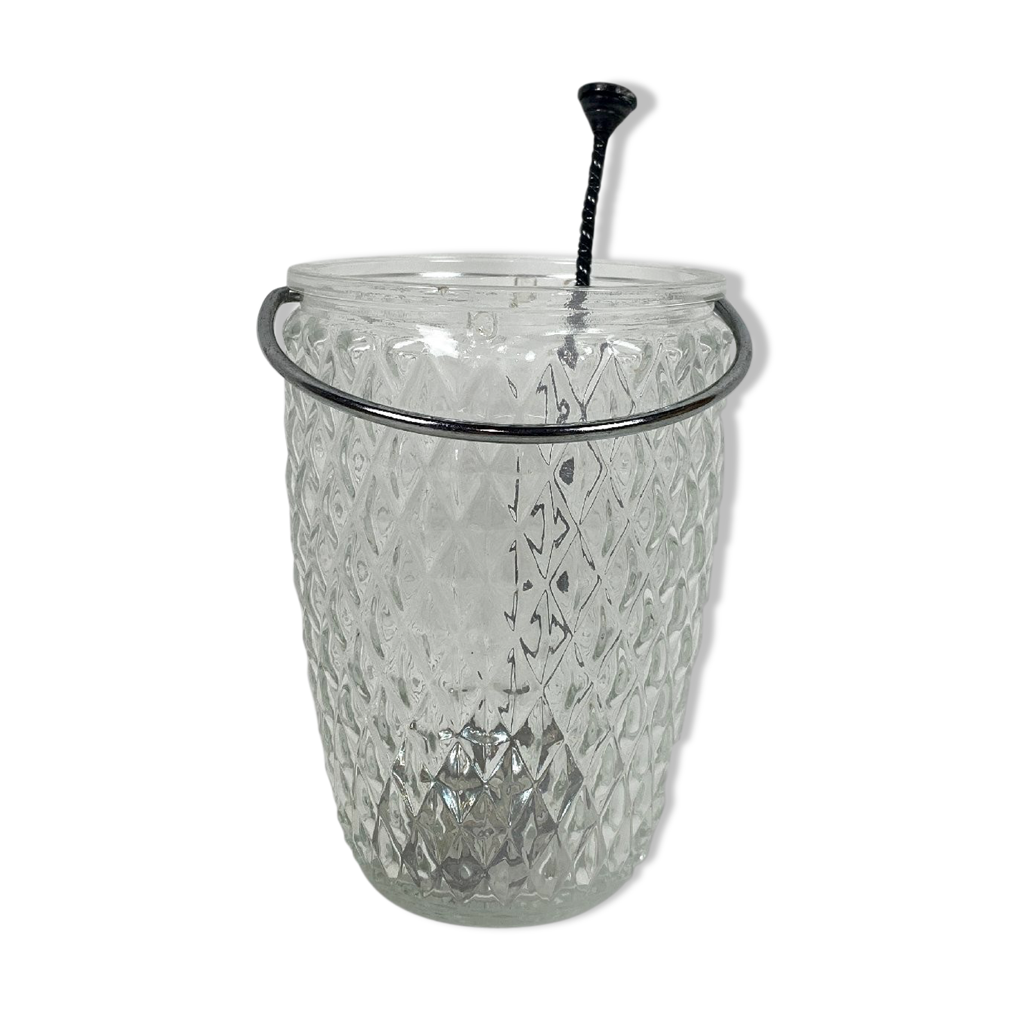 Glass bucket - ice spoon