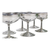 Set of 6 stainless steel bowls by Letang-Remy, vintage French, 1970s