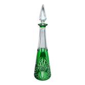 Saint-Louis Moselle crystal carafe with green overlay, size 9408 - H32cm