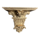 Church wall console shelf in carved gilded wood, 19th century.