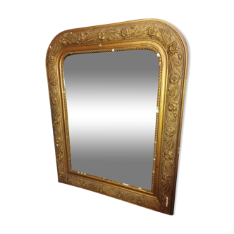 Miroir ancien sculpté doré