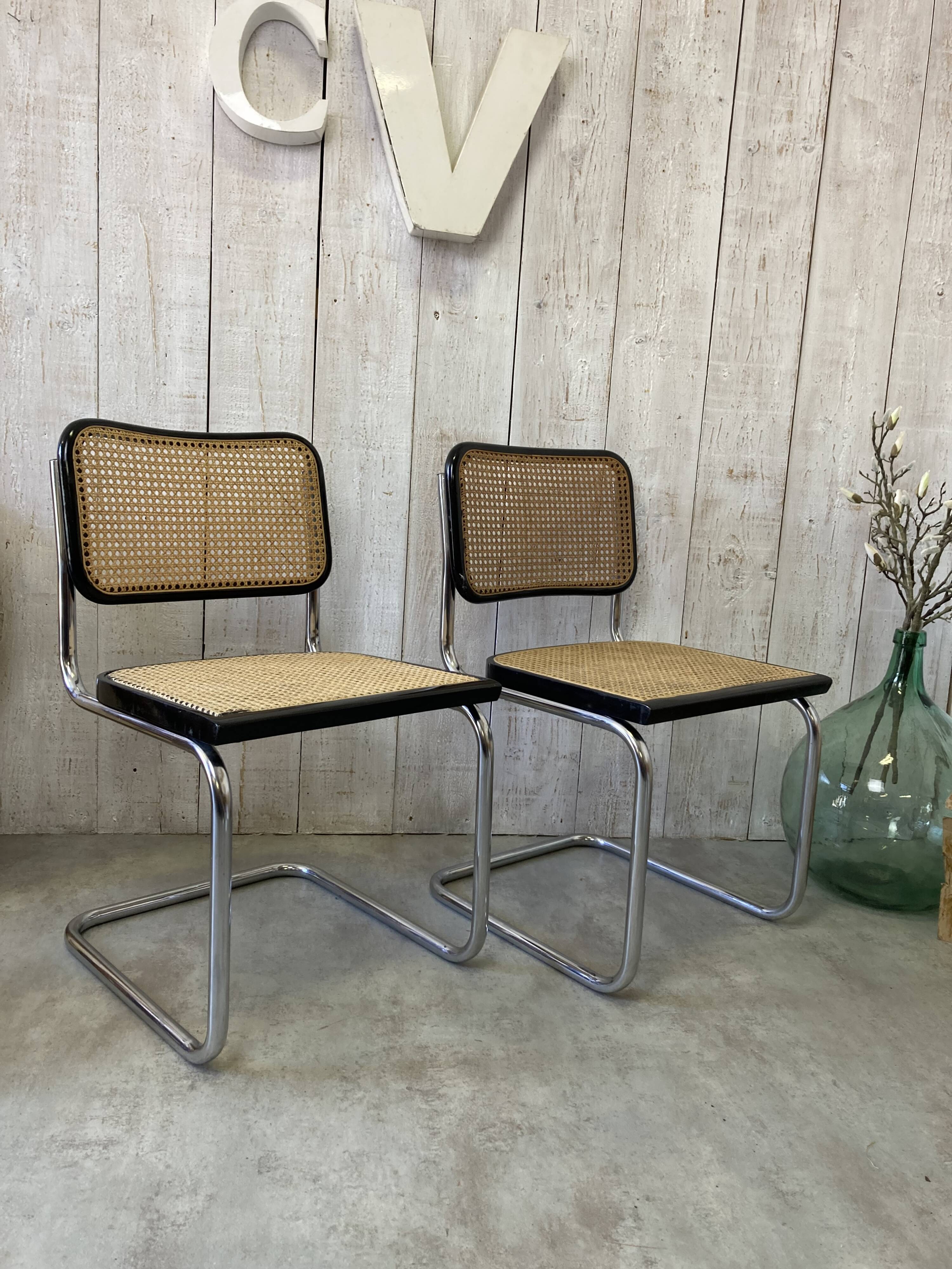 Pair of B32 chairs by Marcel Breuer