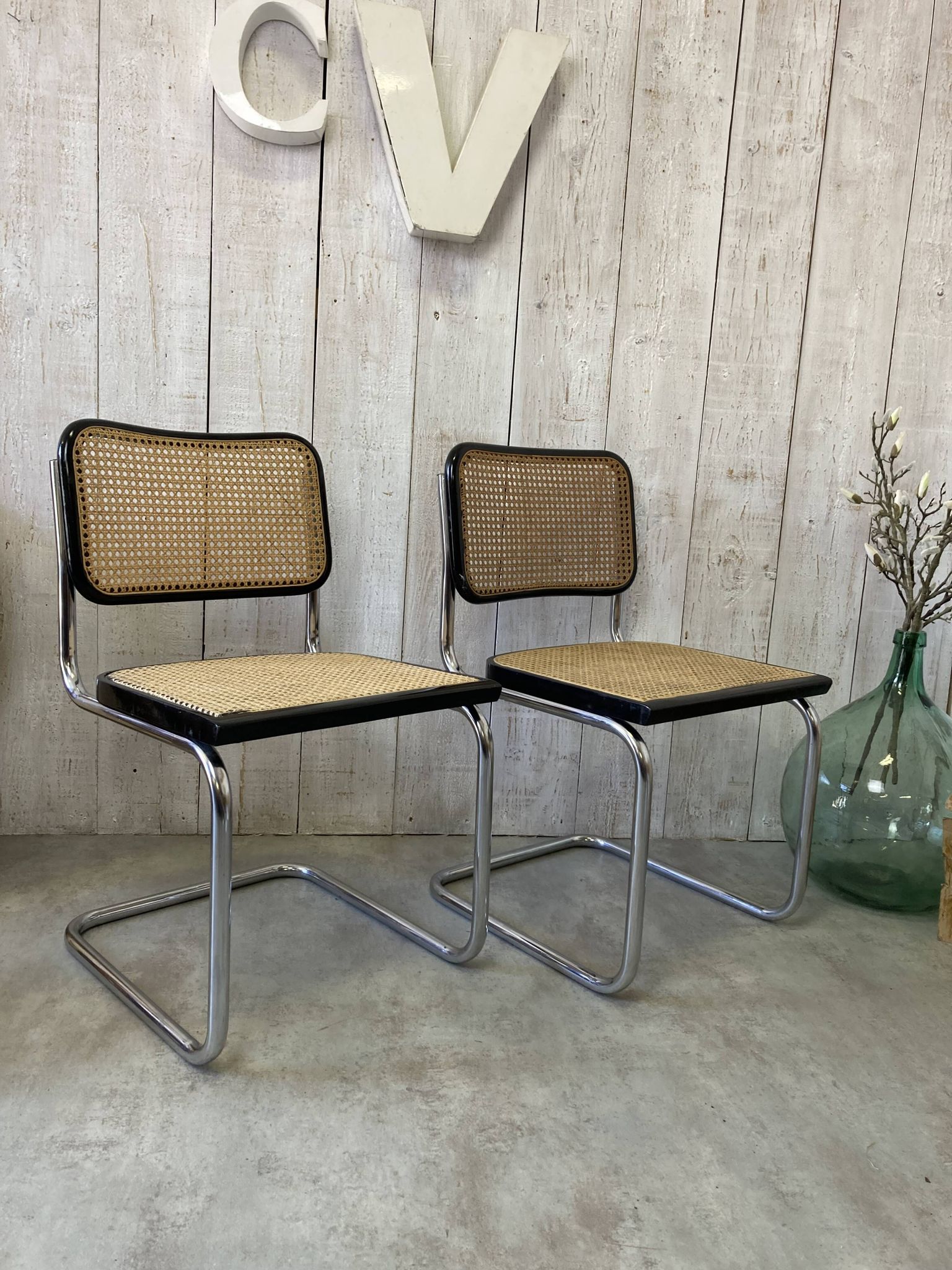Pair of B32 chairs by Marcel Breuer