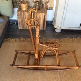 Rattan rocking horse