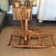 Rattan rocking horse
