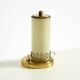 A beautiful, rare 1950s brass table lamp with one opal glass shade adorned