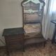 1960s Italian vanity table with large shaped mirror