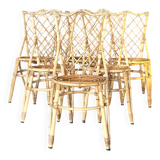 6 bamboo chairs from the 1960s
