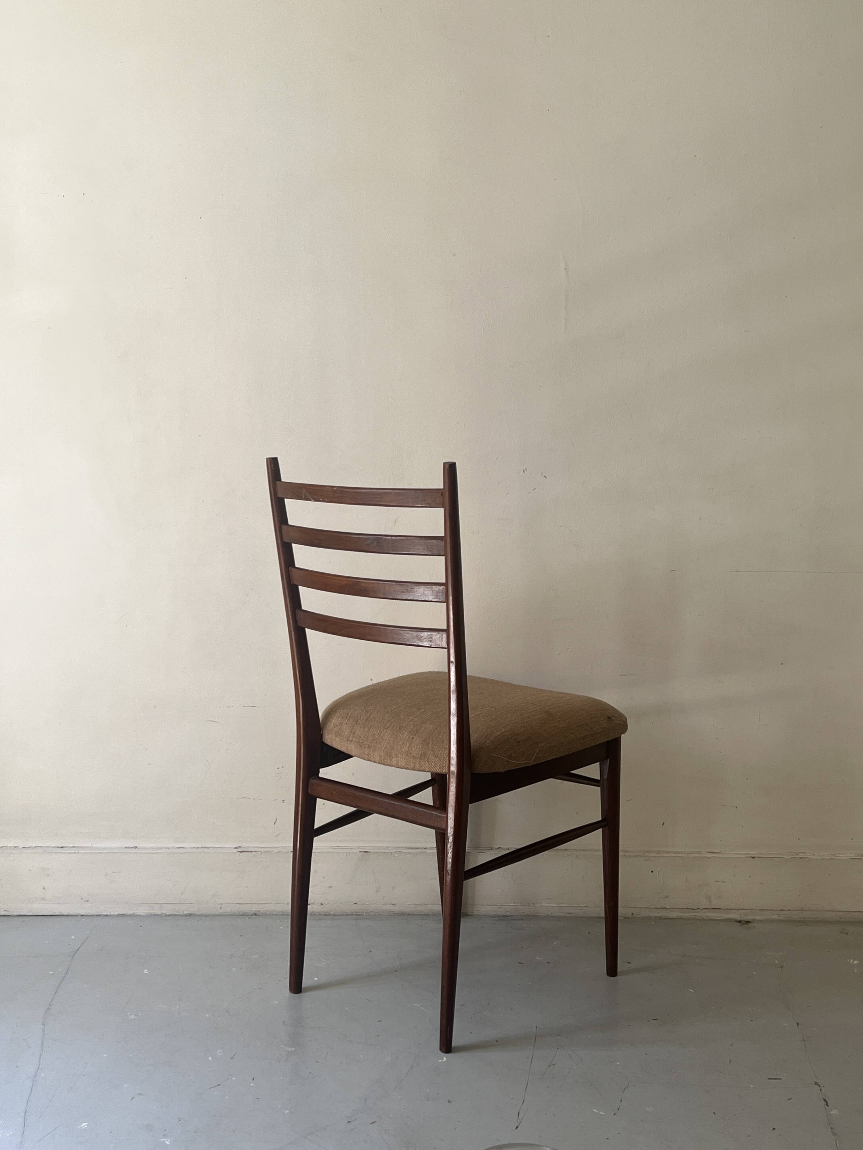 Wire wood chair in the style of Gio Ponti, Italy 1970.