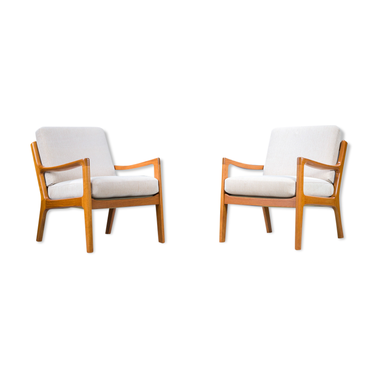 Teak Senator armchairs by Ole Wanscher