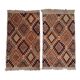 Berber rug pair of handmade bed descents 140x85cm