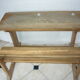Solid wood school desk from the 1950s