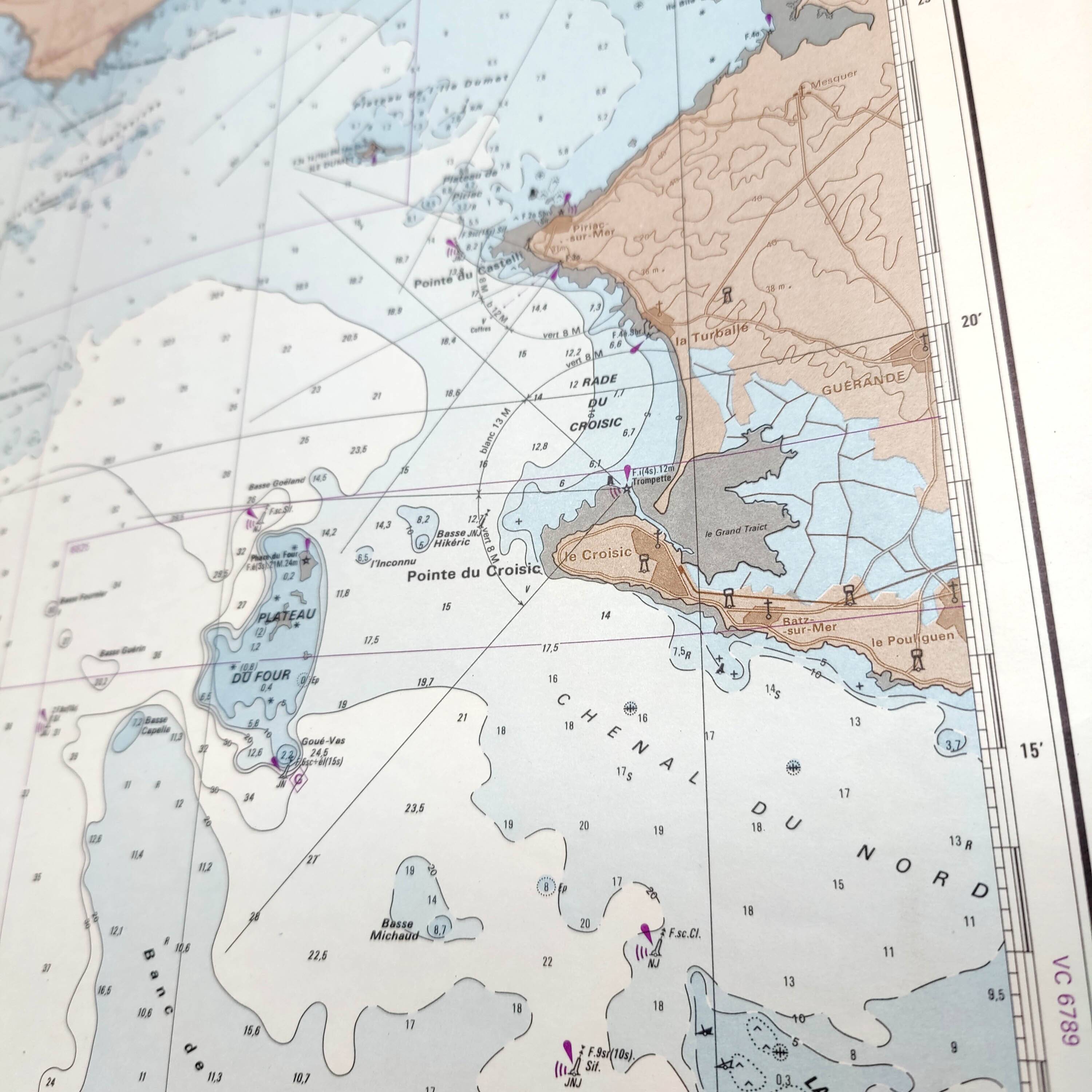 Carte Finistère et Morbihan côte ouest France 1981