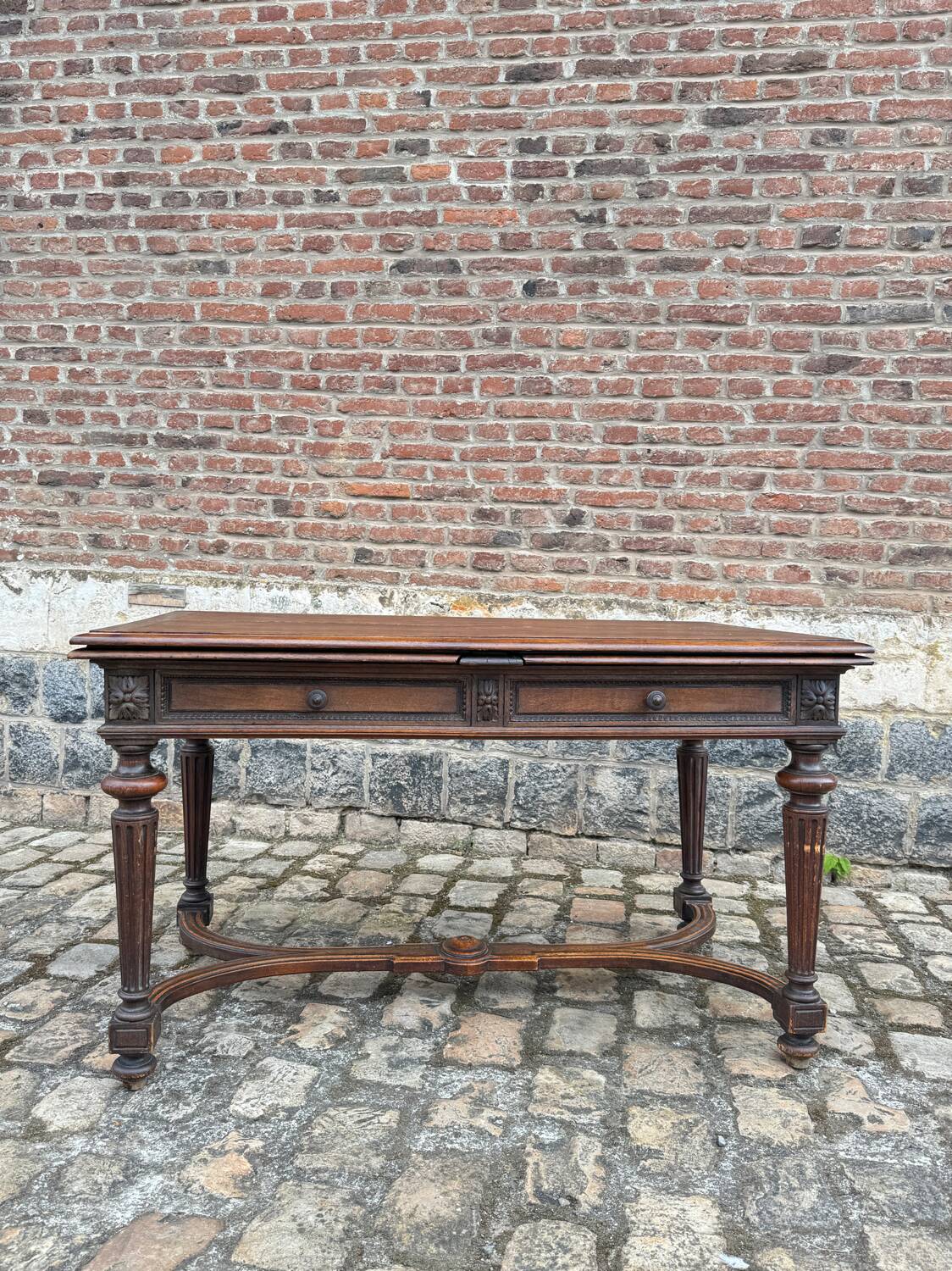 Italian Dining Table In Natural Wood Louis XVI Style XIX Eme Century