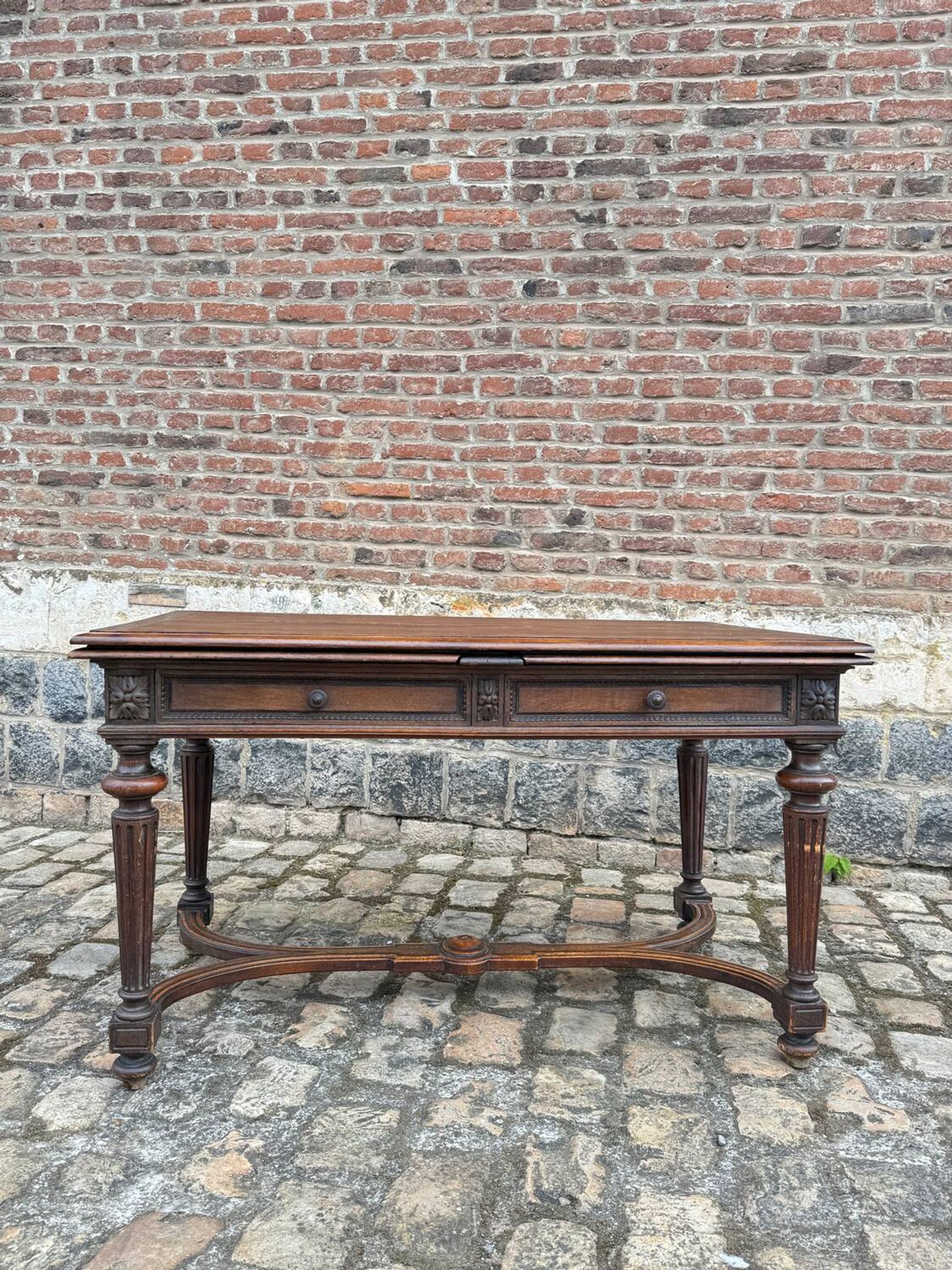 Italian Dining Table In Natural Wood Louis XVI Style XIX Eme Century