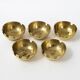 5 vintage ashtrays in gilded brass 1960