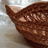 Braided rattan basket