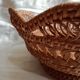 Braided rattan basket
