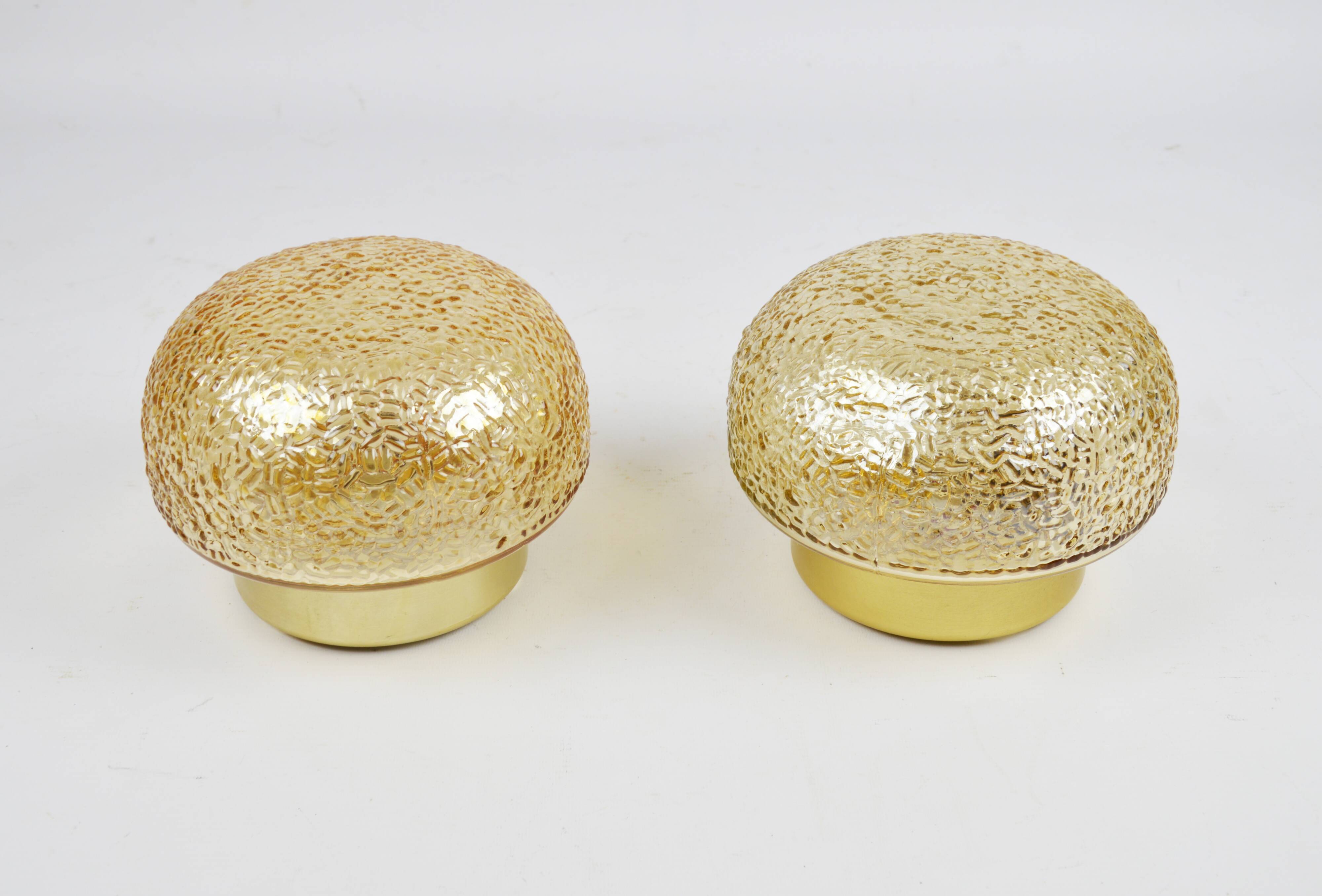 Pair of ceiling lamps, 1970s