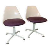 Pair of swivel "Tulip" chairs, 1960, MAURICE BURKE for ARKANA