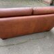 2 vintage burgundy brown leather sofas