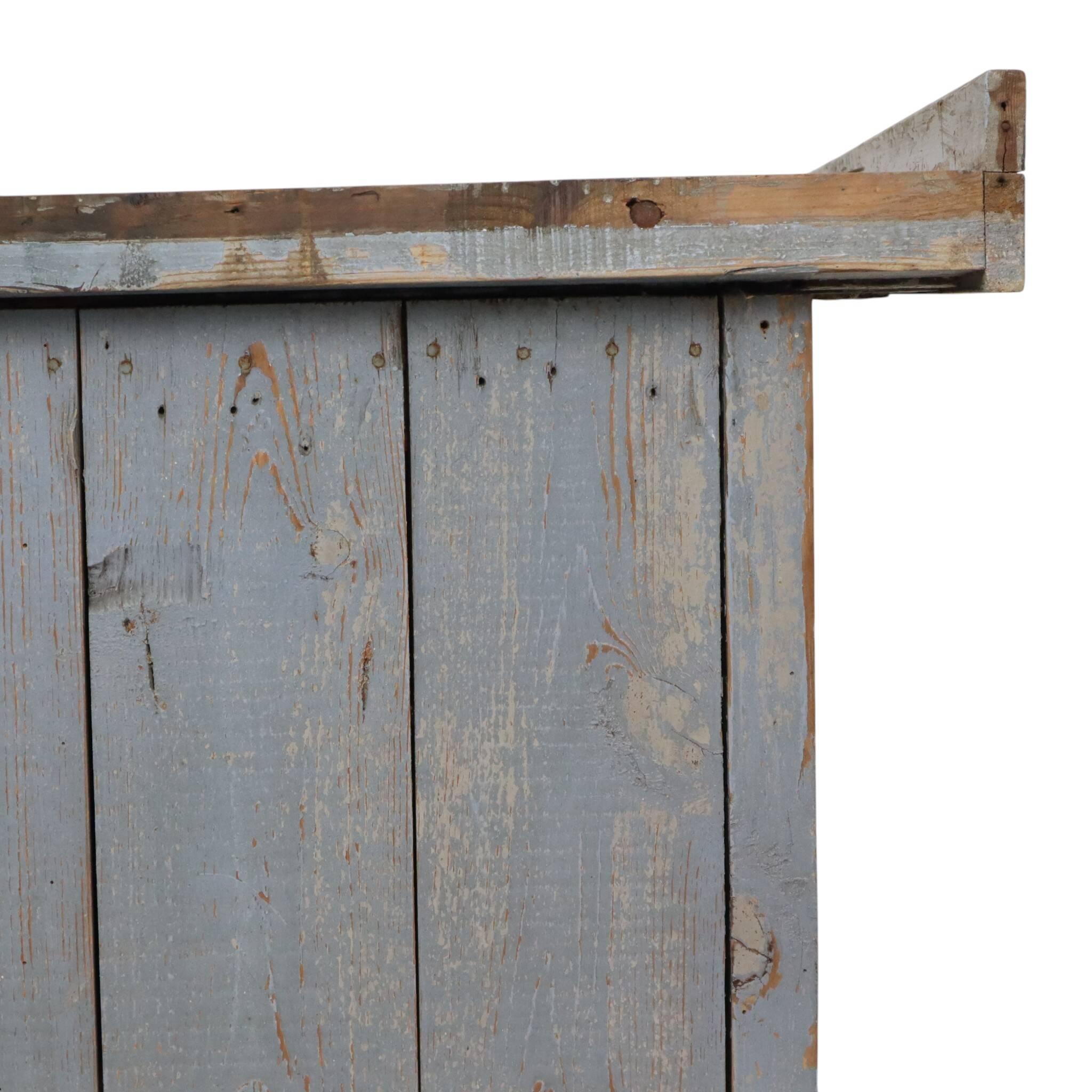 Characterful Old Blue Workbench Sideboard Unique 124cm