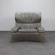 Vela Alta leather lounge chair and ottoman by Giovanni Offredi for Saporiti, Italy, 1970s