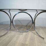 Table oval vintage chrome