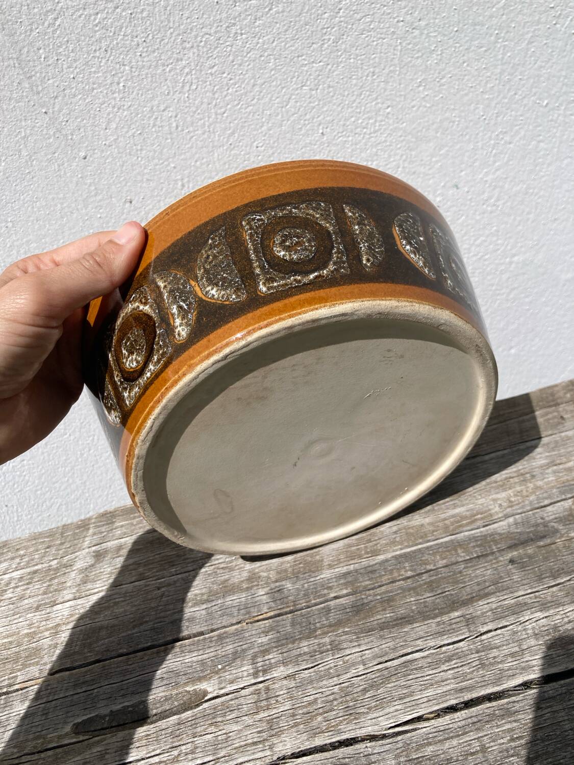 Glazed ceramic salad bowl 1970