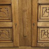 Brutalist oak sideboard by Joseph Savina circa 1950