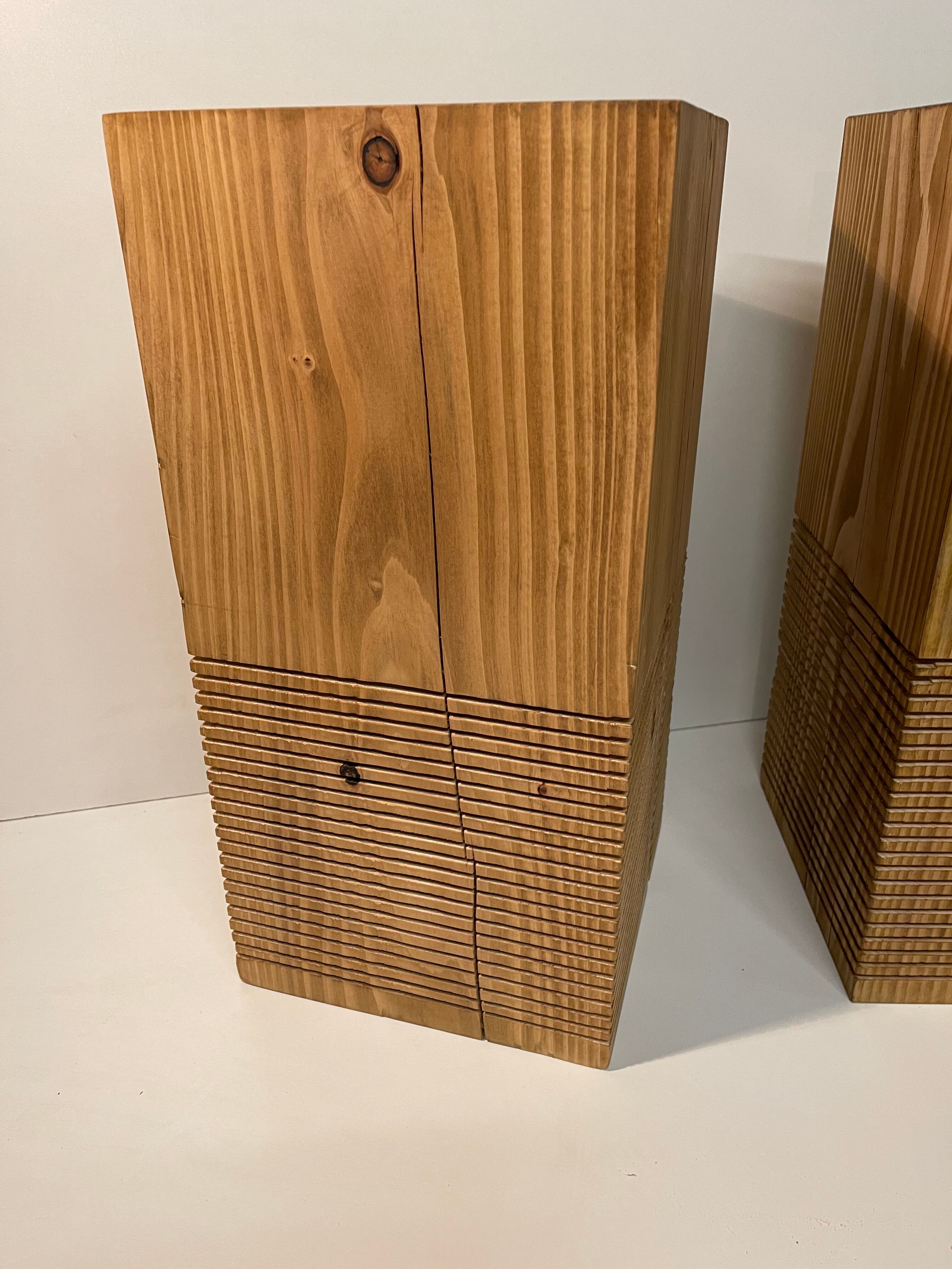 Pair of brotalist stool