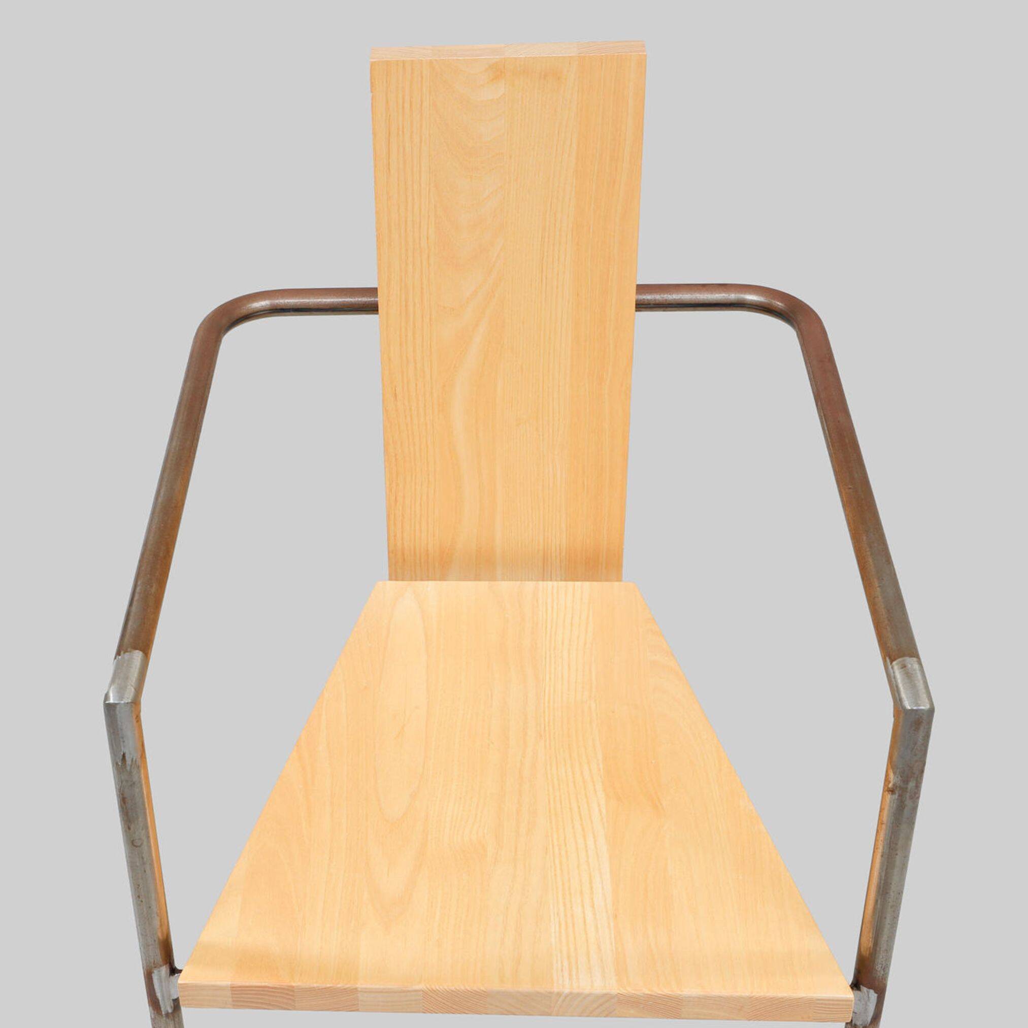 Chaise en bois et béton Jonas Bohlin, Suède, 1981