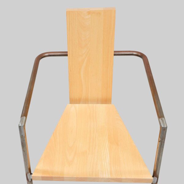 Chaise en bois et béton Jonas Bohlin, Suède, 1981